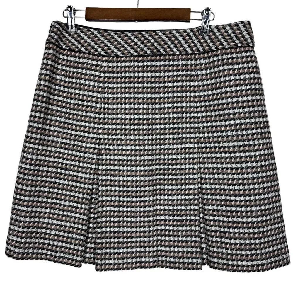 Talbots Houndstooth Pleated Skirt size 14P NEW